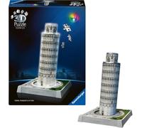 Ravensburger - Puzzle 3d Iconics La Torre Pendente LED | Puzzle 3d Per Adulti E Bambini A Partire Dagli 8 Anni | Modellismo Da Costruire Adulti Di 216 Pezzi | Regalo Bambino 8 Anni E Più