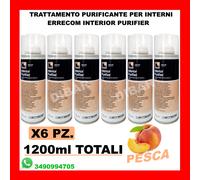1200ML ERRECOM IGIENIZZANTE 6 DEODORANTI SPRAY AUTO ALLA PESCA FORMATO DA 200ML