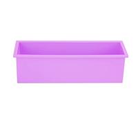 1200ML Rectangle Silicone Soap Former | DIY Bread Soap Making Kit with Easy Release Coating | Oven & Dishwasher Safe Soap Former for Beginners/Gifts/Family Crafts (Purple)