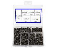 1200PCS M2 M2.5 Viti Piccole Viti a Testa Piatta Croce Viti per Legno Vite Autofilettante Dssortment Cabinet Multifunzionale FAI DA TE Micro Fasteners Set di viti Bronzo