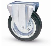 12041 Q.TA' 1 RUOTA INDUSTRIALE D 180 MM GOMMA 80/A PIASTRA FIS