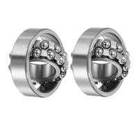 1205 Allineante Sfera Cuscinetti 25mmx52mmx15mm Doppia filo Apri Tipo 2pz