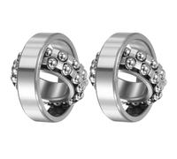 1206 Allineante Sfera Cuscinetti 30mmx62mmx16mm Doppia filo Apri Tipo 2pz