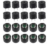 12085 Kit cicalino piezoelettrico passivo (20 pezzi, 12 × 8,5 mm, 42 Ω, 5 - 12 V, 2048 Hz, ≥90 dB) per progetti elettronici, kit fai da te e applicazioni industriali