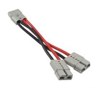 120A 6AWG Y Splitter Cable Dual Power Adapter(30CM) | 120A per max current, 6AWG heavy wire, dual output split, car audio power, safe distribution