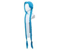 120cm/46.8" Cosplay Wig Blue Braids The Loose Cannon Wig Heat Resistant Synthetic Hair Wigs + Wig Cap