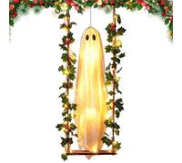 120cm Christmas Ornament Swinging Ghost Outdoor Decor with Light | Ghost Decor 120cm Christmas Ornament for Outdoor Indoor Patio Porch Garden Yard Tree Holiday Party