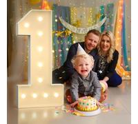 120cm Giallo Numeri Luminosi,1Anni Decorazioni,Decorazioni Compleanno,Numero Grande con LED,Decorazioni Festa Nozze 1 Anniversario,Numeri Luminosi Giganti Compleanno,Numero 1