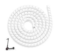 120cm Guaina Spirale Flessibile TPU per Cavi Monopattino Elettrico | per Xiaomi M365/Pro, Guaina Cavo Elettrico, Protezione Flessibile per Bundle Bici Moto & Organizzazione Cavi Bianco