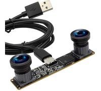 120fps Global Shutter USB Camera Module Dual Lens 3D Stereo Synchronization Webcam for Computer High Speed 1200P 60fps Binocular PC Camera M9 UVC USB2.0 VR Camera Wide Angle 100° Industrial Web Camera
