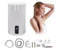 120L Scaldabagno Elettrico, 2KW 220V IPX4 Scaldabagno Verticale a LED, Boiler per Acqua Calda e Fredda, Scaldabagno Elettrico in ABS, Scaldabagno a Parete per Cucine, Bagni, Camper
