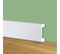120ml bancale di Battiscopa SQUADRATO BIANCO Passacavo 50x20x2000mm in POLIMERI