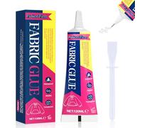 120ml Colla Tessuto -Adesivo per Tessuti Trasparente Lavabile e Impermeabile per Cotone, Flanella, Denim, Poliestere e Riparazione di Bambole, 24 Hours Dry and Waterproof