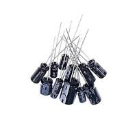 120pcs 12 Value 1uF~470uF Electrolytic Capacitors Assortment Kit Capacitor pack 16V 25V 50V 1UF 2.2UF 3.3UF 4.7UF 10UF 22UF MQXFCZUX
