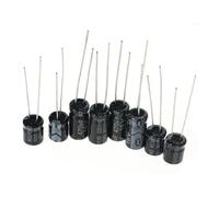120pcs 12 Values Electrolytic Capacitor 16V 25V 50V Aluminum Electrolytic Capacitor Kit 1uF-470uF DIP Electrolyte Capacitors AUOQKQUT(Without Box)