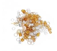 120pcs Accetti di treccia per capelli Dreadlocks Accessori per la decorazione dei capelli alla mo per tallone