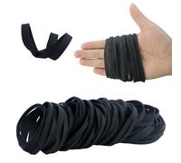 120pcs Elastici Per Ufficio 60x5mm Elastico Gomma Bande Elastiche Cartella Di File Stazionario Spesso Forte Per La Scuola Forniture Per Ufficio A Casa Artigianato Industriale,Nero