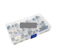 120PCS/LOT 12Values 1uF-470uF Aluminum Electrolytic Capacitor Assortment Kit 16V-50V Electrolytic Capacitors Assortment Box Set EKFBQBGW