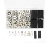 120PCS Rame Lug anello metallico Connettori Bare Cavo Terminale elettrico crimpare con 120PCS tubi termorestringenti