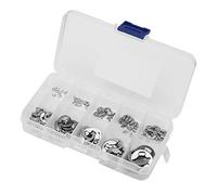 120Pezzi / Set E-Clip Anelli Elastici, Anello di Sicurezza Rondelle Elastiche in Acciaio Inossidabile 304 a 1,5-10mm Anello Elastico Acciaio