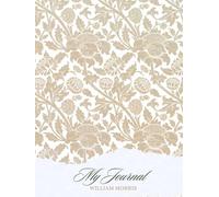 120pg Hardcover William Morris Beige Floral Journal | Vintage Pattern Lined Notebook with Internal Design