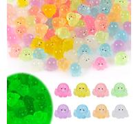 120pz Luminoso Mini Polpo in Resina, Polpo Fosforescente Figurine di Polpo Miniatura Piccole Figure di Polpo Piccolo Polpo in Resina per Artigianato Fai Da Te Regalo di Compleanno (8 Colori)