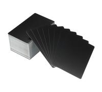 120pz Metallo Business Carte Bianco,0.45mm Spessore 3.4x2.1" ,Matte Nero