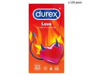 120pz Preservativi Durex LOVE Easy On Durex profilattici in lattice trasparente