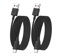 120W 2m 2Pack Cavo USB C intrecciato per Redmi Note 15/14/13/12/11 Pro/A5 | Cavo USB A a Tipo C 6A Cavo di ricarica rapida per Xiaomi 17T/15T/14T/13T/12/11T Pro/POCO X8/F8/M8/X7/X6/C85 Pad 8/7/6/5 nero