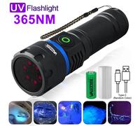 120W 6 * 4 core 365nm Torcia UV Specchio nero 2-Mode Luce viola Lampada UV Torcia Macchie di urina per animali domestici Rilevatore di insetti Scorpioni