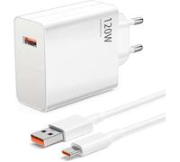 120W Adattatore Caricabatterie Rapido USB con 2M 6A Tipo C Cavo per Xiaomi, Hypercharge Fast Wall Charger per Xiaomi 14 13 12 12 12s Pro POCO F7 Ultra F6 X6 Redmi Turbo 4 3 Note 14 13 12 11 Pro