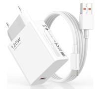 120W Caricatore Alimentatore USB C Rapida con Tipo C Cavo 6A per Xiaomi