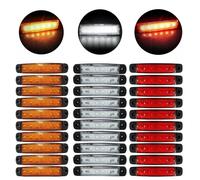 120X 12V 6 SMD LED Bianco Rosso Arancio Luce di Indicatore Laterale per Man DAF