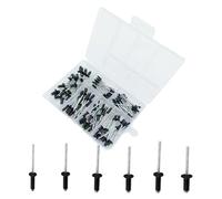 120x Cieco Rivetti Assortment-Kit Con Storage-Case M2.4-M4 Aperto Taglio Chiodi