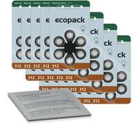 120x varta ecopack Acustici Braun 312 (20x6er Blister)+ Panno Pulizia