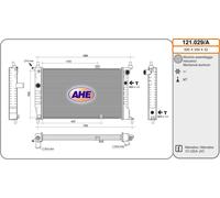 121.029/A AHE Radiatore, Raffreddamento motore per OPEL,VAUXHALL