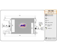 121.154 AHE Radiatore, Raffreddamento motore per CHEVROLET,OPEL,VAUXHALL