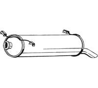 121 CV SILENZIATORE POSTERIORE PER CITRON Xantia X1, X2 2.0i KW 89 CV 121