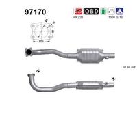 147 KW 200 CV CATALIZZATORE PER Volvo S40 I 644 2.0 T4