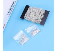 121 PCS Catena Acciaio Inox Catenelle Per Collane Anelli Di Salto