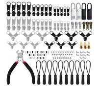121 Pz Kit Riparazione Cerniera Lampo Sostituzione Cerniera Giacche Borse Tenda