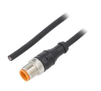 1210 04 002 5M Cavo di collegamento M12 PIN: 4 connettori dritti 5m 250VAC 4A...