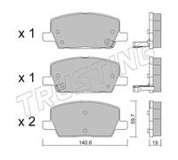1212.0 PAST.FRENO Opel Mokka 013> Trusting Freni