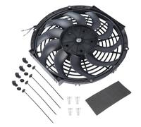 12''12 V 80 W Ventola Radiatore Auto Motore Ventilatore Elettrico Ventola Slim con Kit di Montaggio per Auto Camion Universale 3 Poli Hopzty