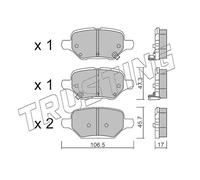 1213.0 TRUSTING Kit pastiglie freno, Freno a disco per OPEL,VAUXHALL