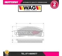 TOMEX brakes TX 12-16 Kit pastiglie freni