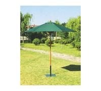 Ombrellone tondo in legno e top verde in poliestere Ø 250 cm da giardino esterno
