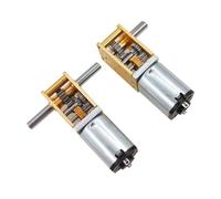 1218-N20 Self Locking Worm Gear Miniature DC Reduction Gear electronic starter 12V Low-speed Single Shaft Dual Shaft electronic starter NWPNLXEA(Dual Axis,16RPM_12V)