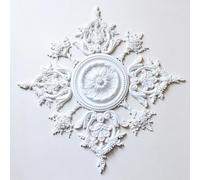 121cm Rosone Lampadario Soffitto Bianco Polistirolo Decorativo