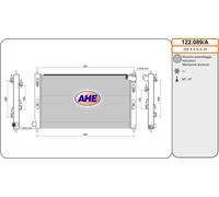 122.089/A AHE Radiatore, Raffreddamento motore per CITROËN,MITSUBISHI,PEUGEOT